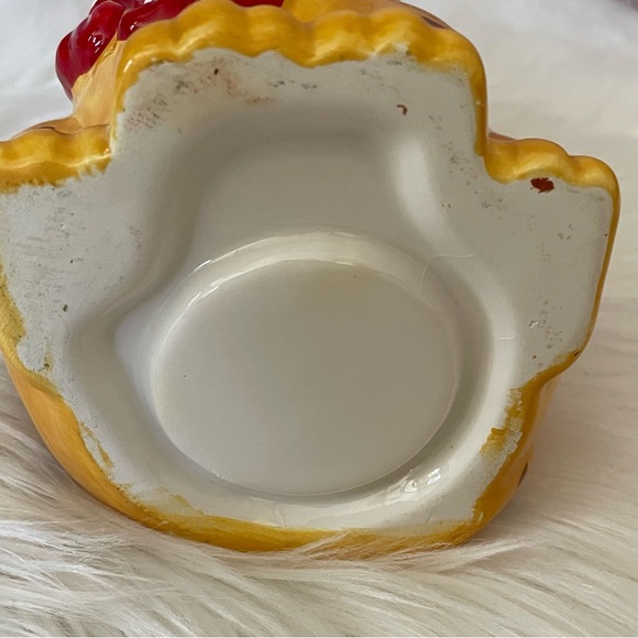 Ceramic Cat With Scarf And Santa Hat Votive Tea light Candle Holder 6” Tall - Picture 7 of 8